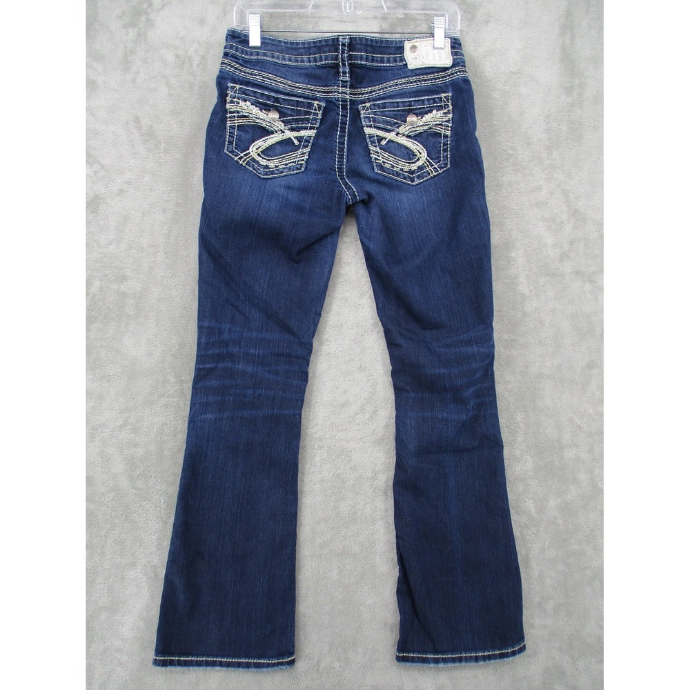 Silver Jeans Womens 28 Aiko Boot Cut Y2K Stretch‎ Denim Low Rise 90s Dark Wash